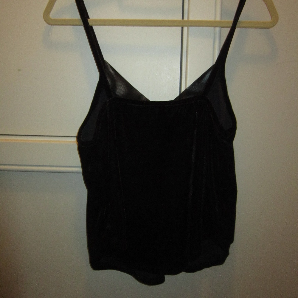 Kendal and Kylie Velvet Tank top with Mesh top